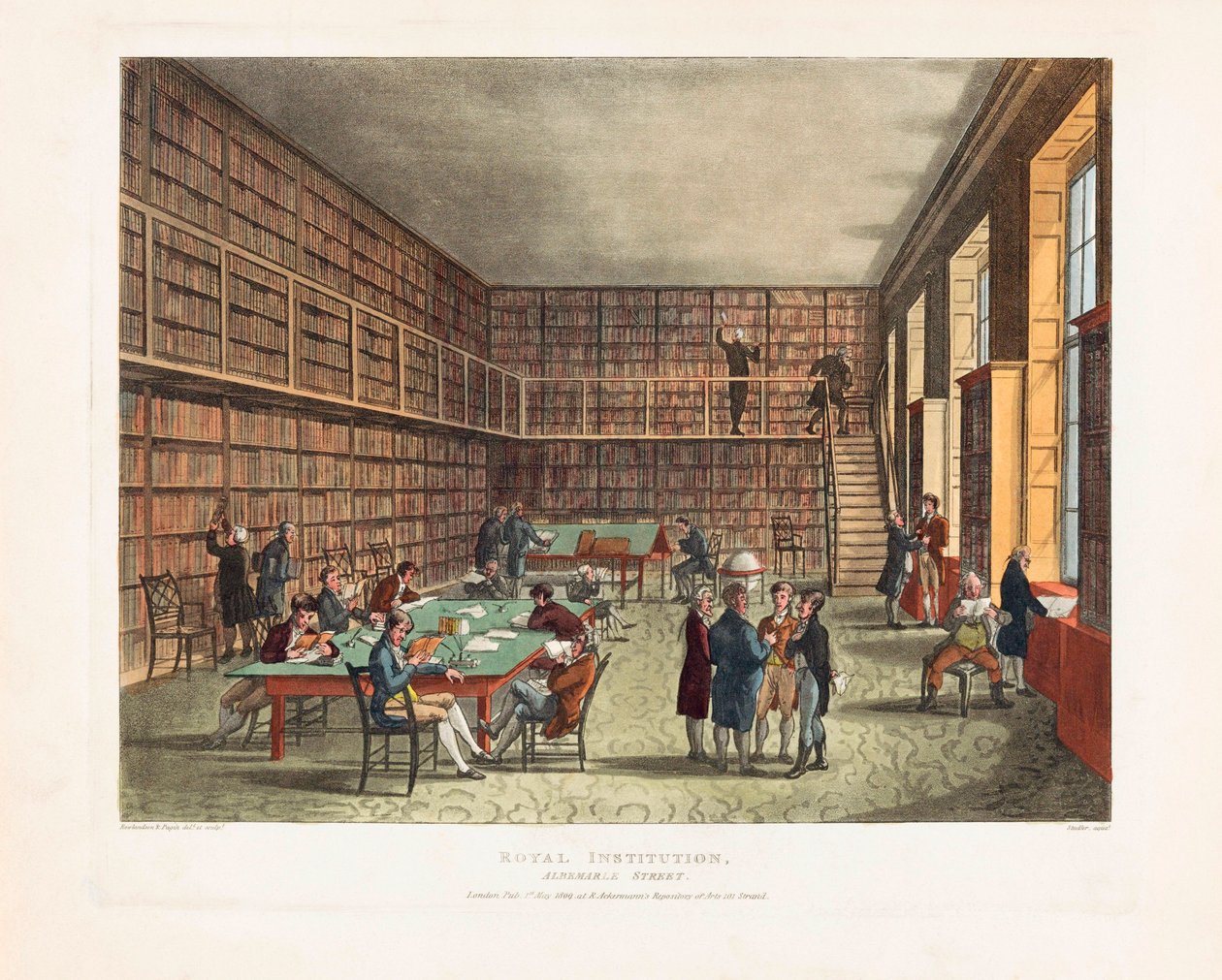 Kongelig Institutionsbibliotek af Unknown artist