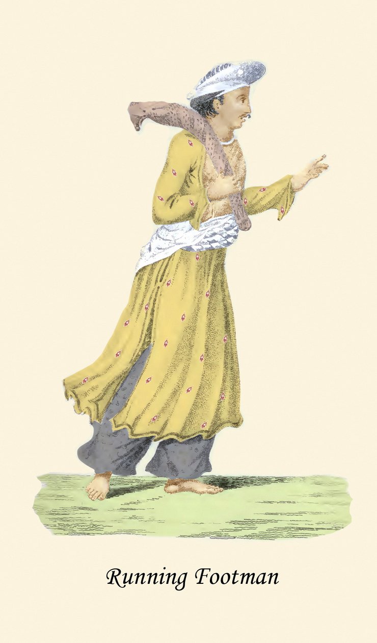 Løbende fodmand af Unknown Artist