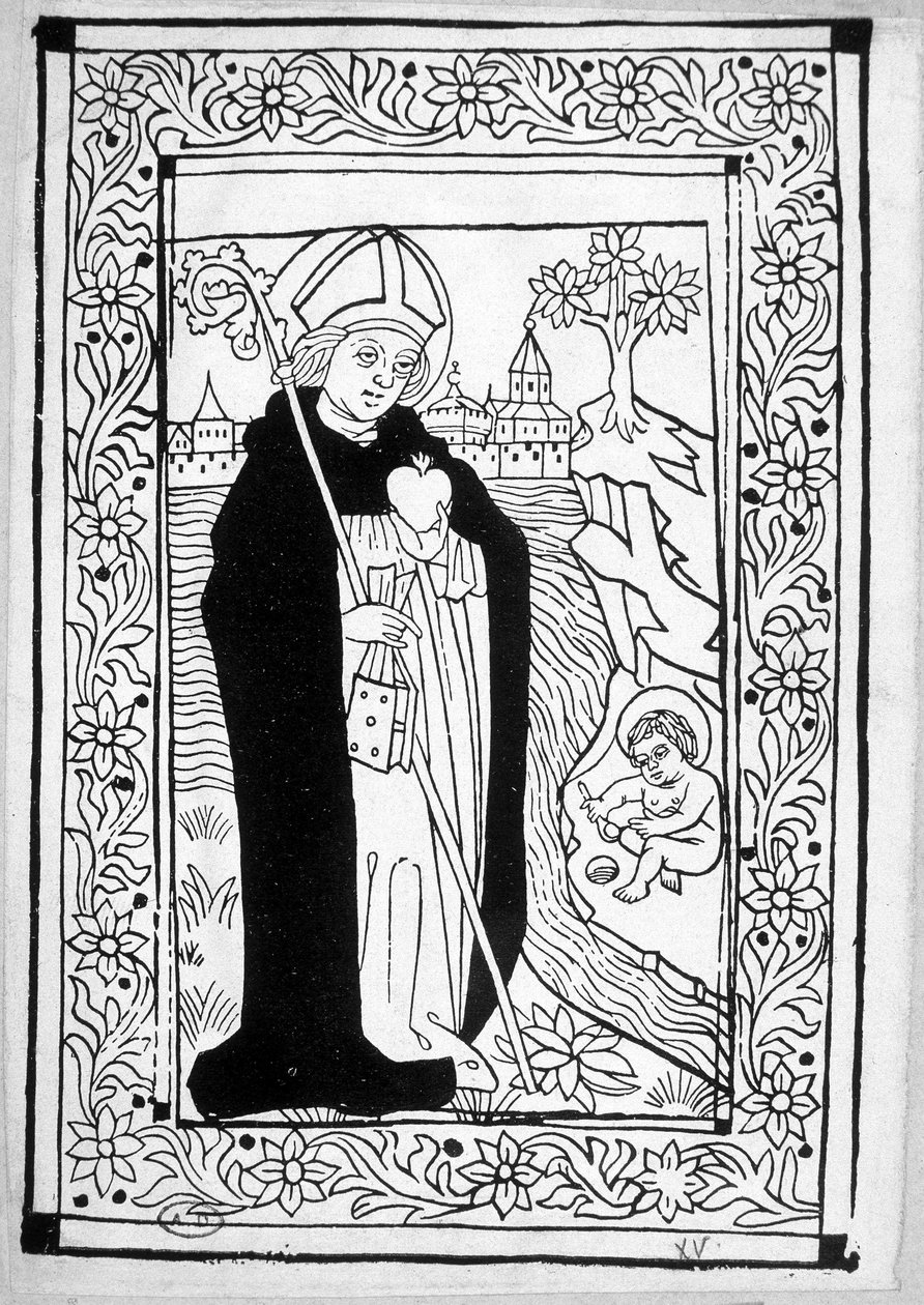 Saint Augustine - gravering af Unknown artist