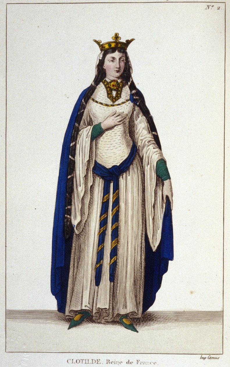 Sankt Clotilde, dronningen af francs (v. 475-545), hustru til Clovis 1. af Unknown artist