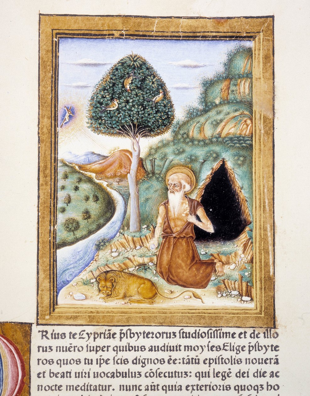 Sankt Hieronymus - miniature af Unknown artist