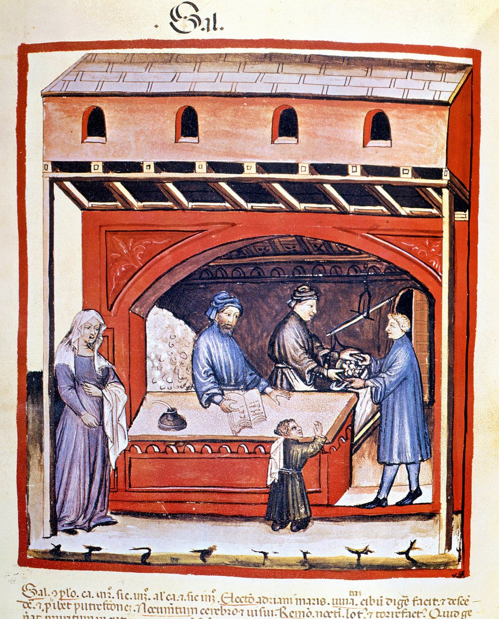Salg af salt, ekstrakt af Tacuinum Sanitatis af Unknown artist