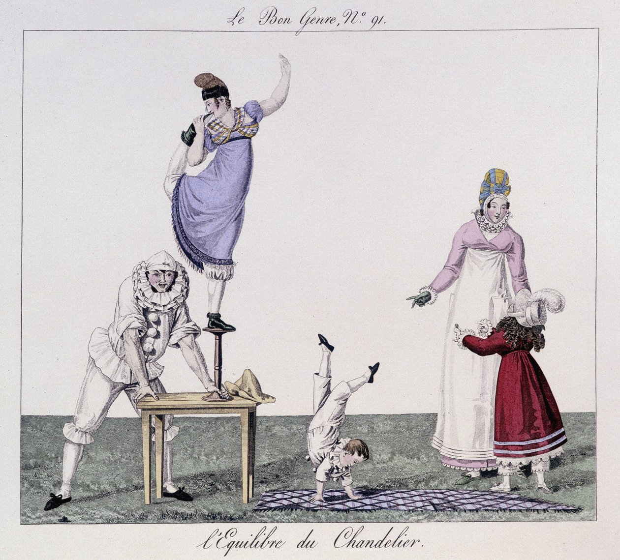 Saltimbanks: Balance af lysestagen - i “” Den gode genre””, deb. 19. århundrede af Unknown artist