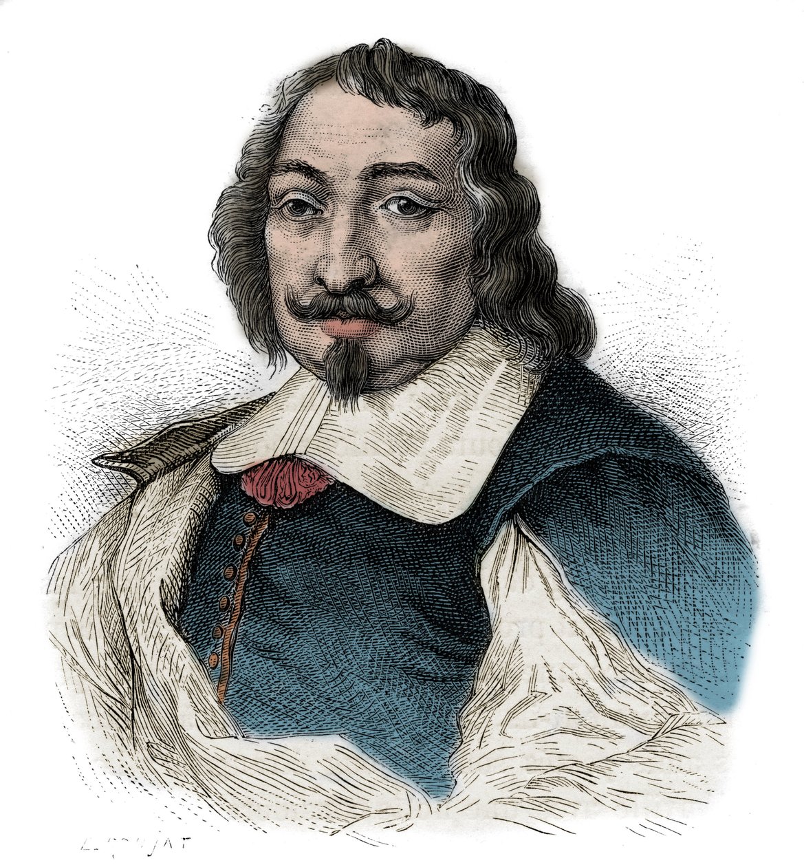 Samuel de Champlain (1567-1635) - Portræt af Samuel de Champlain (1567 - 1635) fransk opdagelsesrejsende i Amerika - af Unknown artist