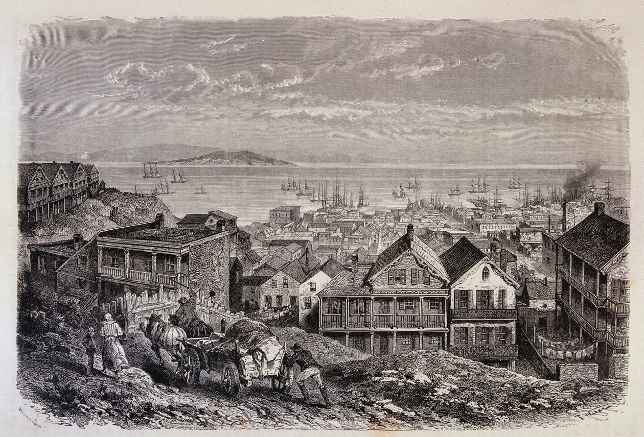 San Francisco Bay (Californien) - i "" Round the World"" af Unknown artist