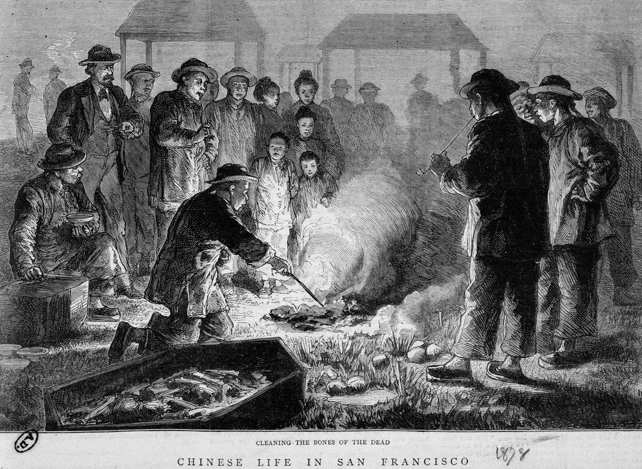San Francisco-kinesere genopliver de dødes knogler af Unknown artist