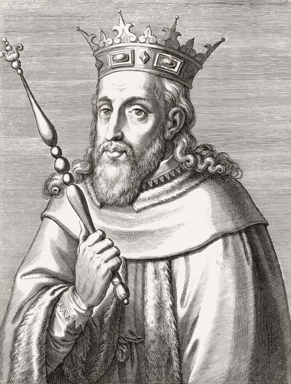 Sancho II, konge af Portugal. Portræt. af Unknown artist
