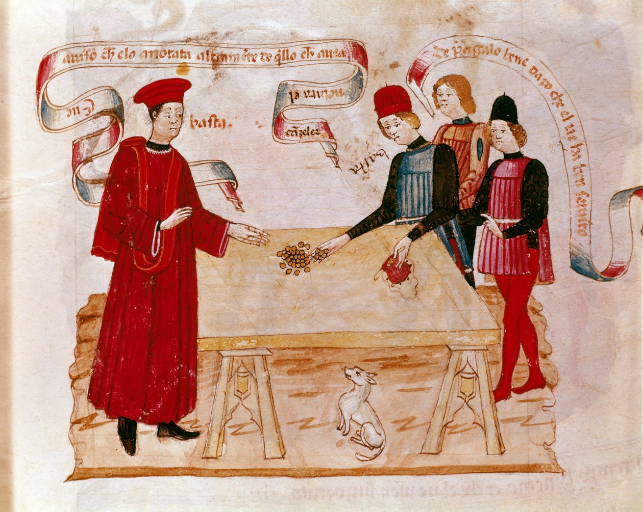 Scene for bestikkelse af en dommer (miniature af Unknown artist