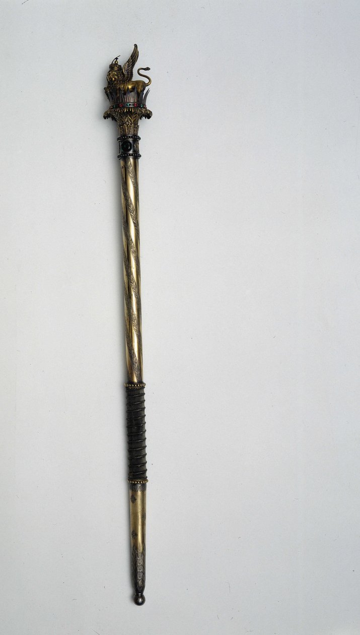 Scepter af Napoleon Bonaparte (1769 - 1821). Risorgimento-museet. Milano af Unknown artist