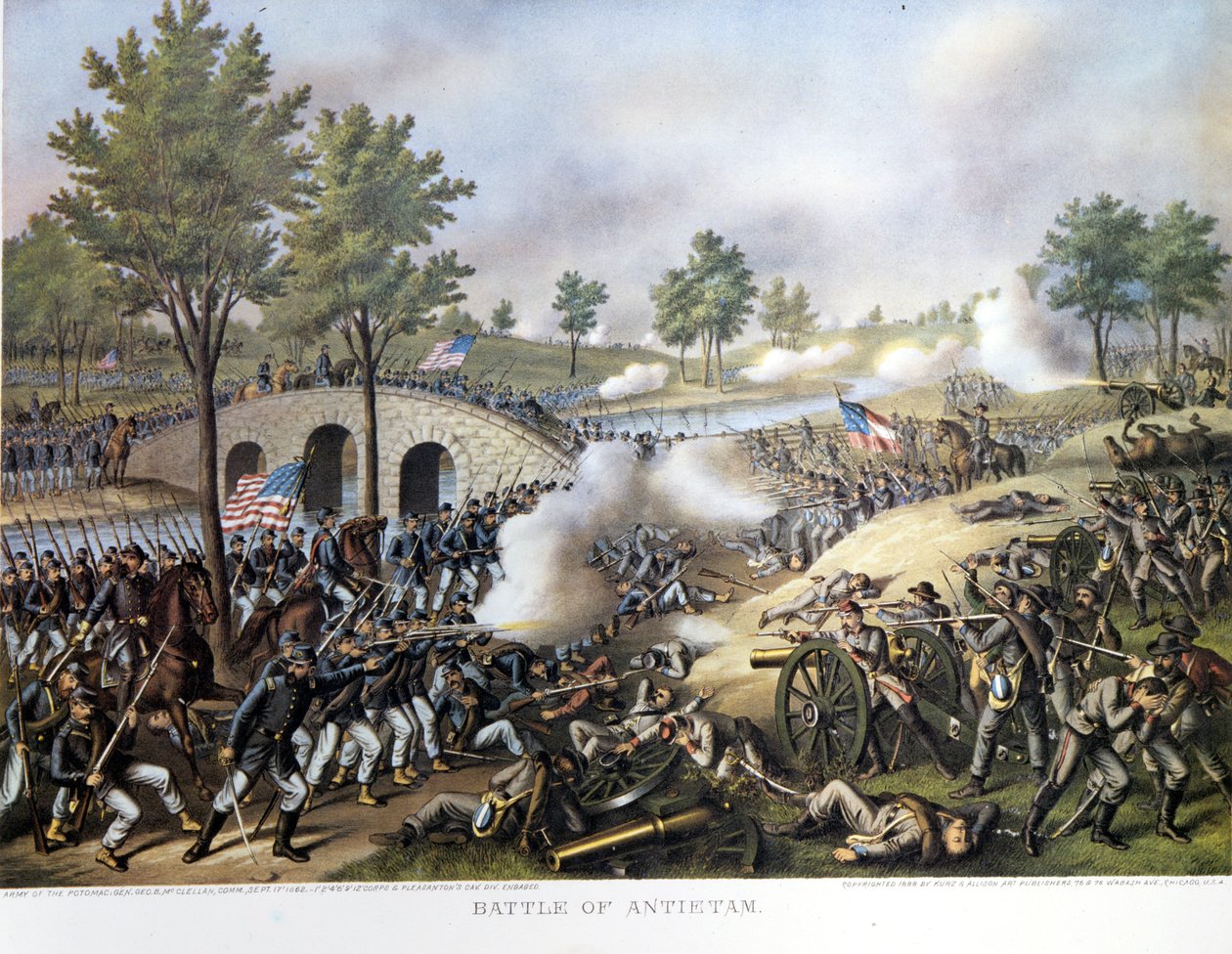 Løsrivelseskrig (1861 - 1865) eller amerikansk borgerkrig: 17. september af Unknown artist