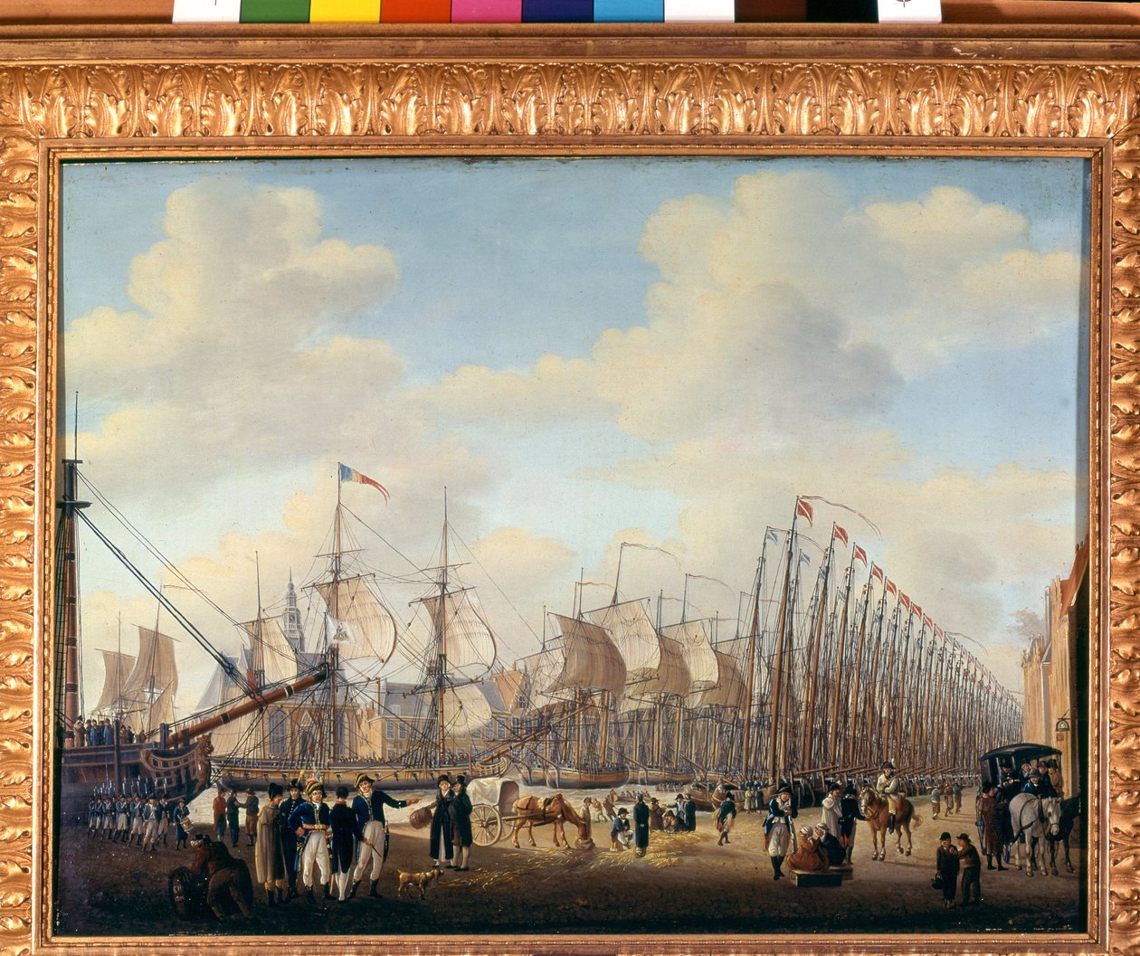 Hemmelig flåde fra Napoleon I til Flushing (hollandsk havn) for forsøget på invasion af England. sd. Begyndelsen af det 19. århundrede. Amsterdam, Søfartsmuseet af Unknown artist