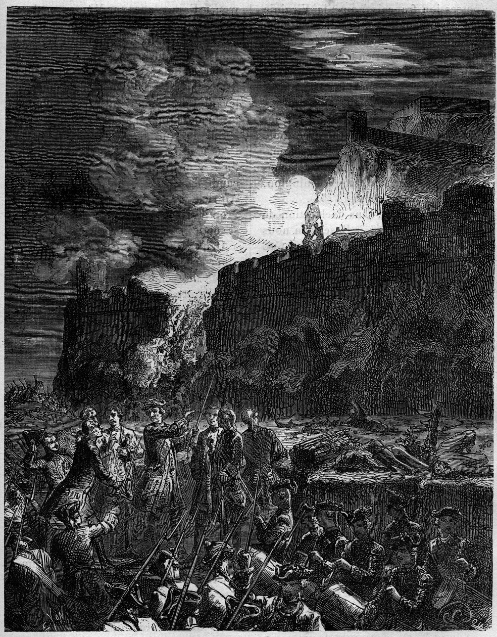 Syvårskrig - Angreb og erobring af Port Mahon på øen Menorca, 29. juni af Unknown artist
