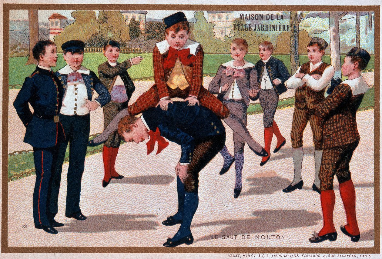 Fårespringspil, butiksannonce ""Den smukke gartner"", v. 1895 af Unknown artist
