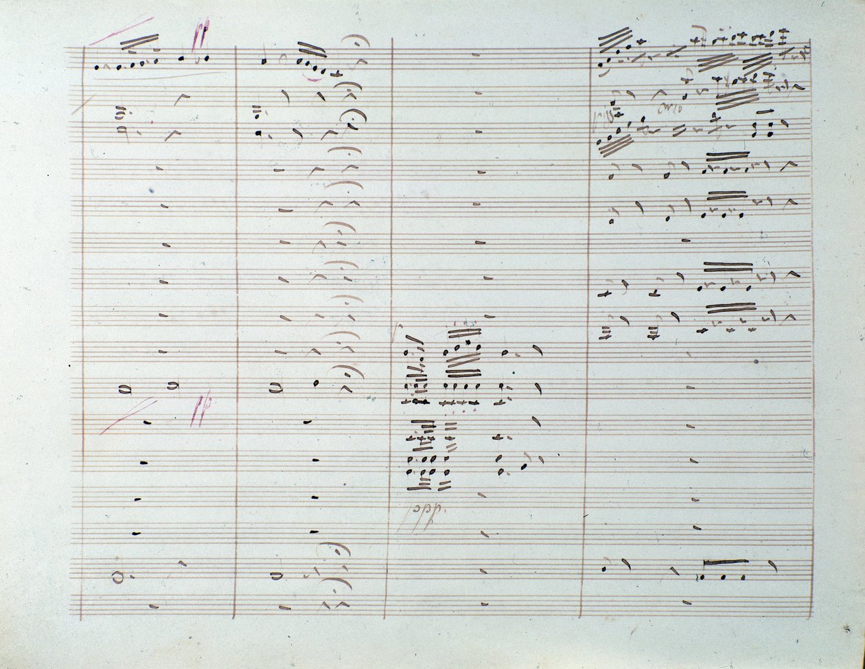 Nodeblad til Grande-symfonien (op. 8) af Carl August Cannabich af Unknown artist