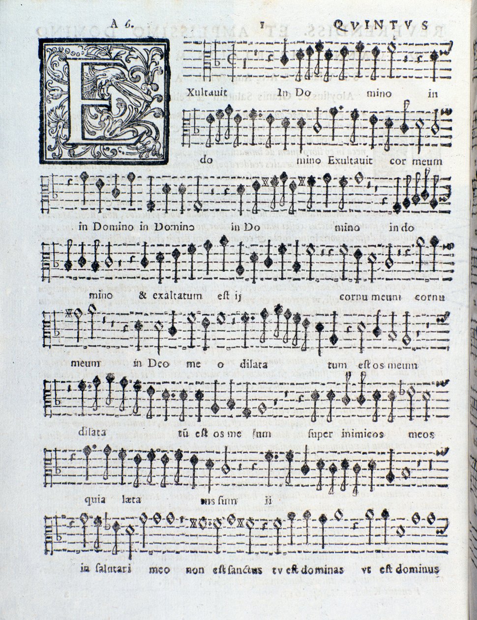 Nodeblad i den anden bog af hellig musik af Giovanni Gabrieli af Unknown artist