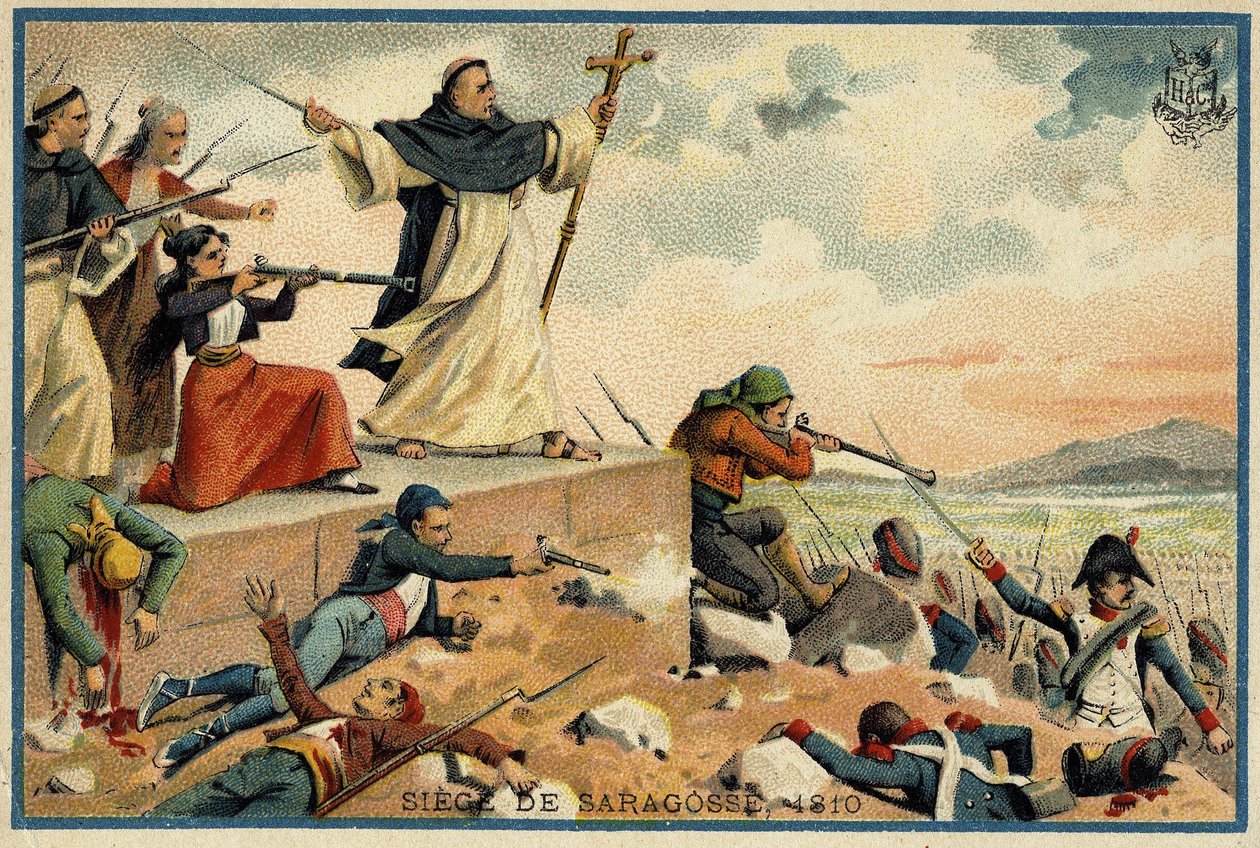 Belejring og erobring af Zaragoza (Zaragoza) i 1809 af Unknown artist