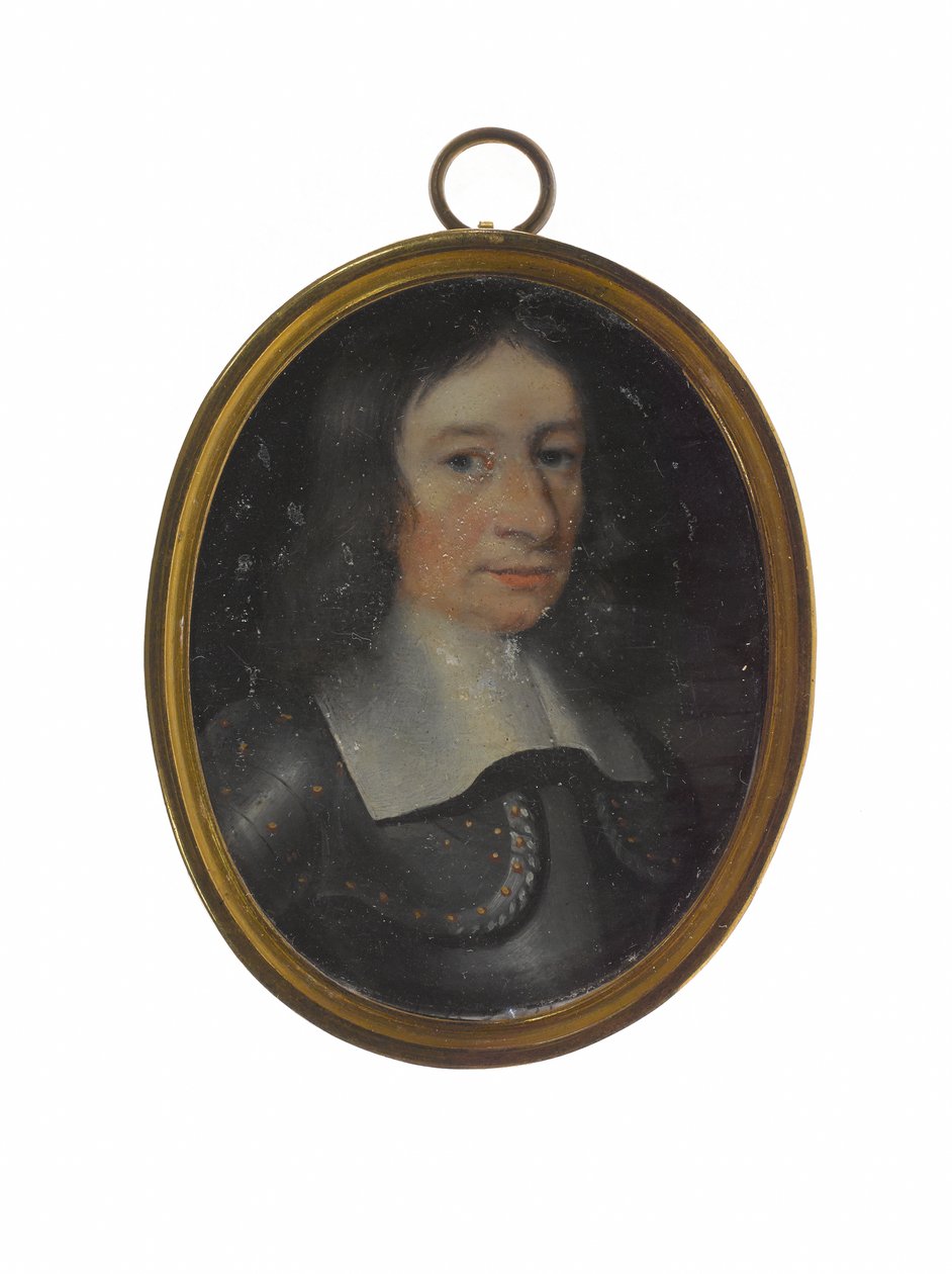 Sir John Gell, ca. 1650 (olie på kobber) af Unknown artist