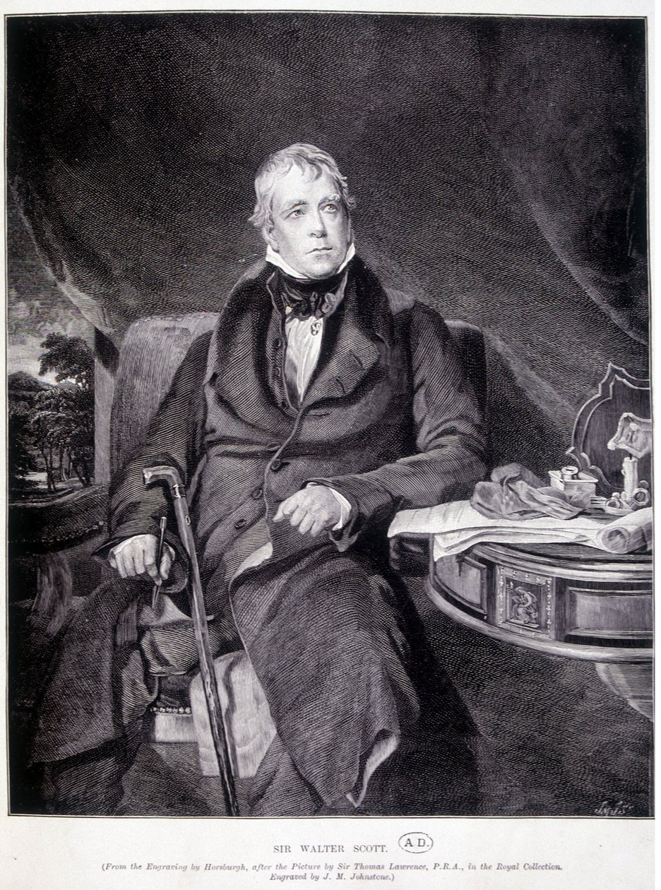 Sir John Walter Scott 1771/1832, engelsk forfatter og digter. af Unknown artist
