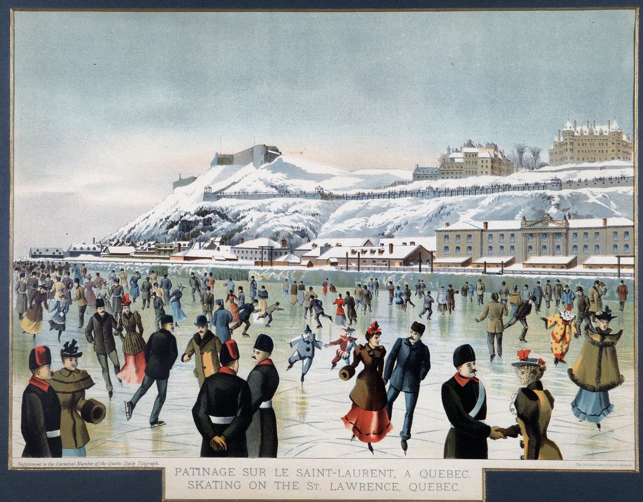 Skøjteløb på Saint Laurent, Quebec, n.d. af Unknown artist