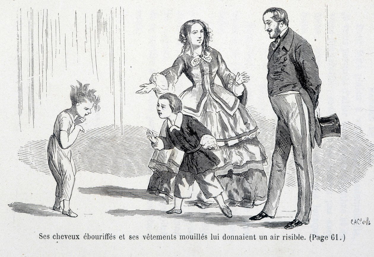 Sophie wet - i "The misfortunes of Sophie"" af grevinden af Ségur, Hachette af Unknown artist