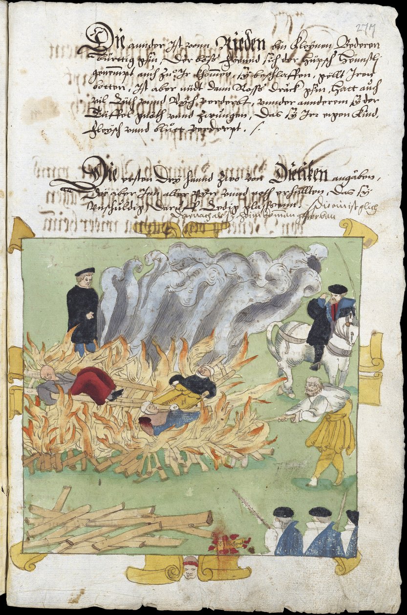 Sorcieres - Afbrændingen af tre hekse i Baden den 4. november af Unknown artist