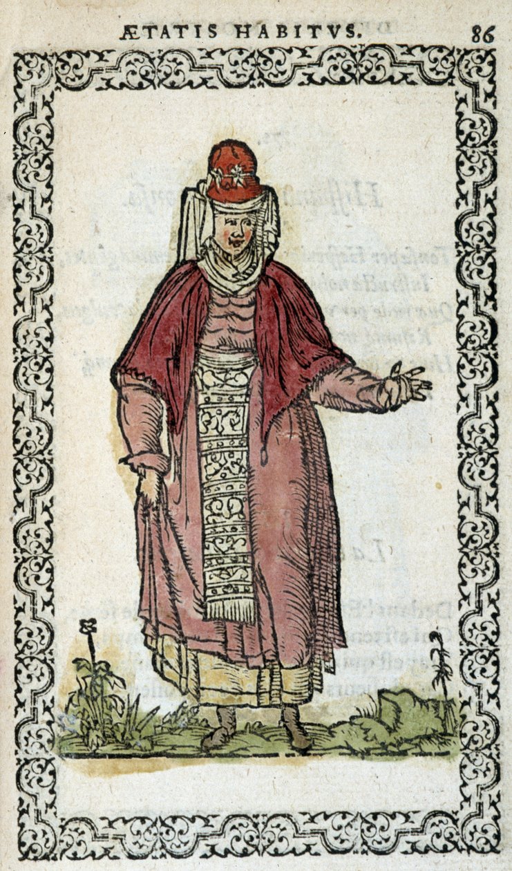 Spansk kvinde - i "" Habits et effigies"" af Jean Sulperius af Unknown artist