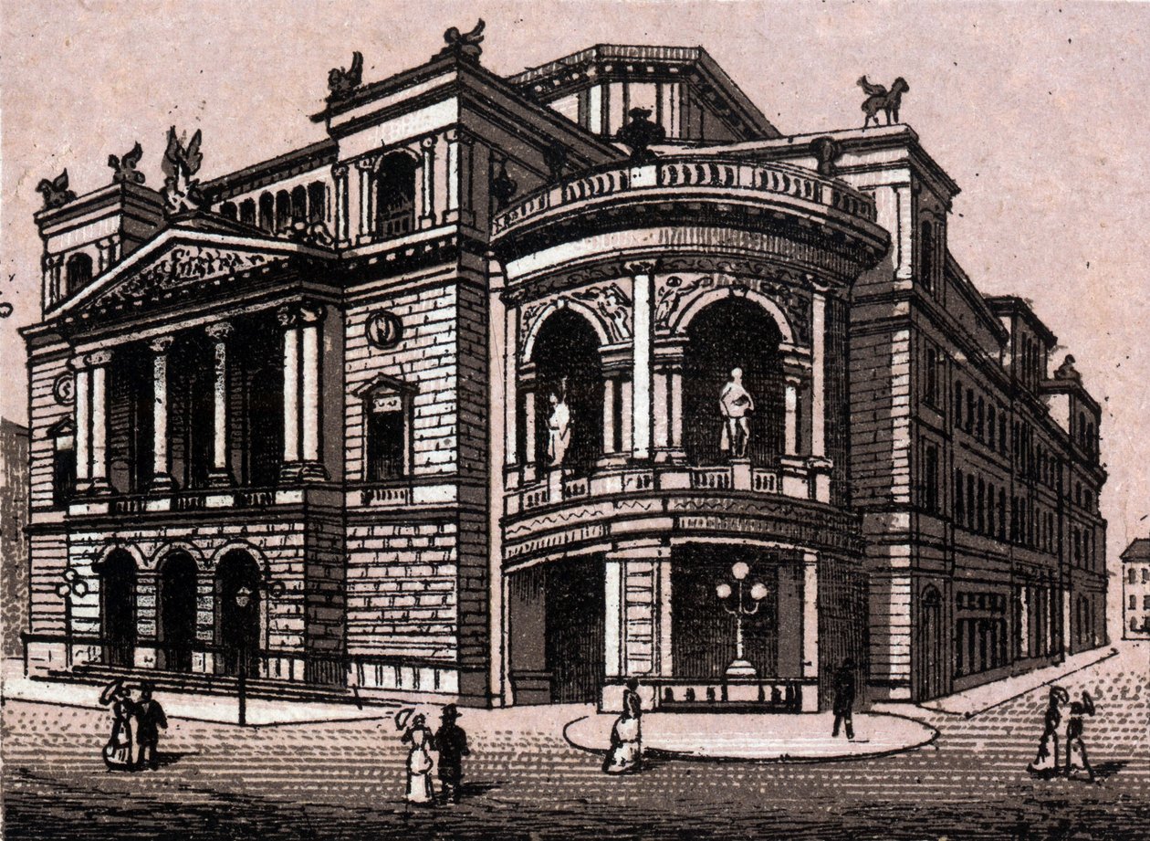 Stadttheater i Wien i Østrig (Wien) i "Verden illustrerer 168 visninger" Udateret (slutningen af 1800-tallet) af Unknown artist