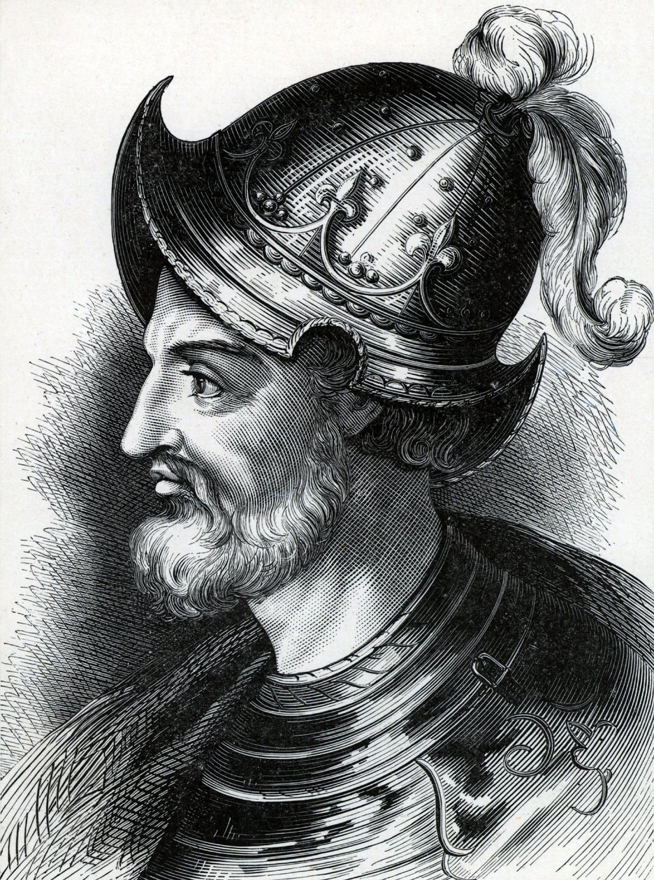 Stephen af ​​Blois (Stephen of England, c1097-1154), c1900 (gravering) af Unknown artist