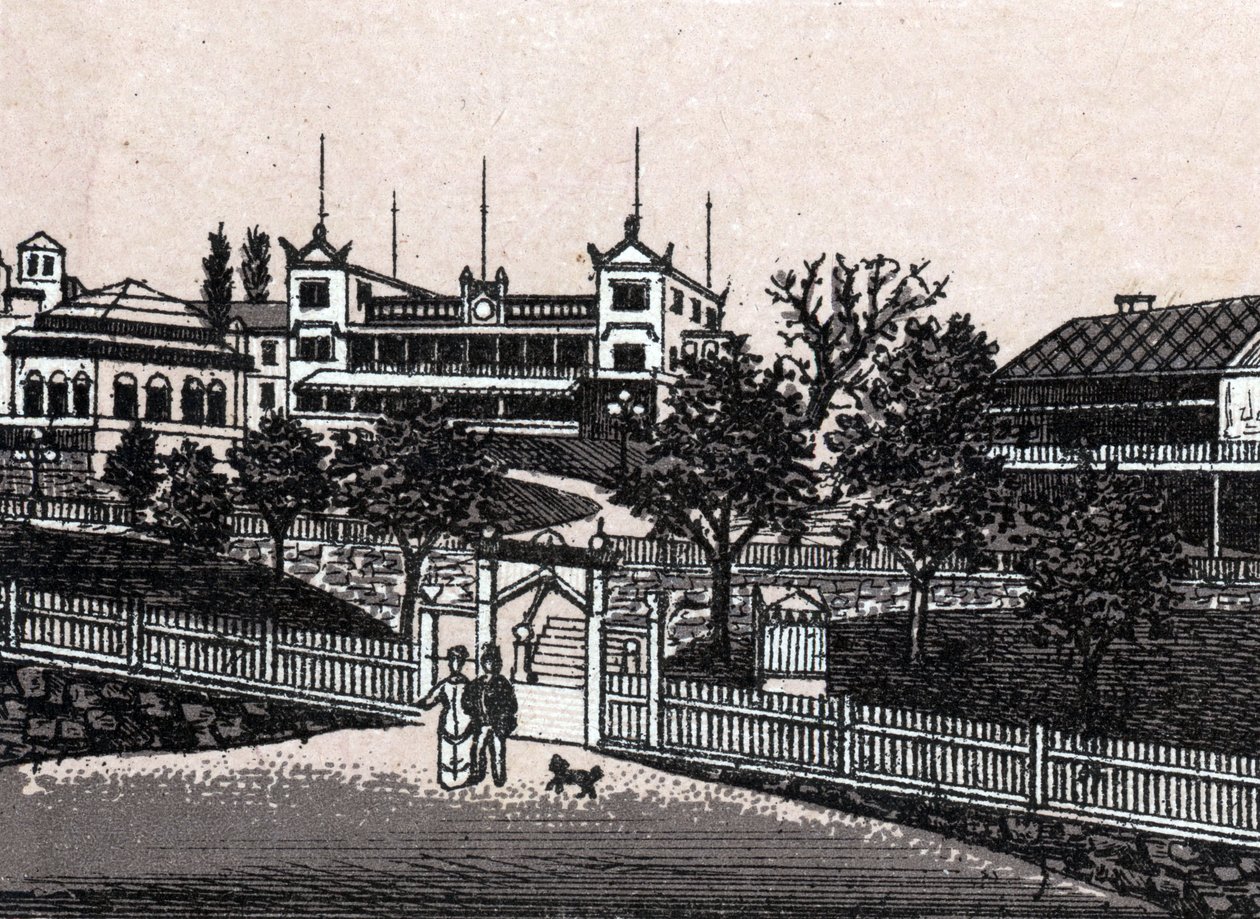 Stockholm, Sverige: udsigt over Haselbacken. i "" Verden illustrerer 168 visninger"" Udateret (slutningen af det 19. århundrede) af Unknown artist