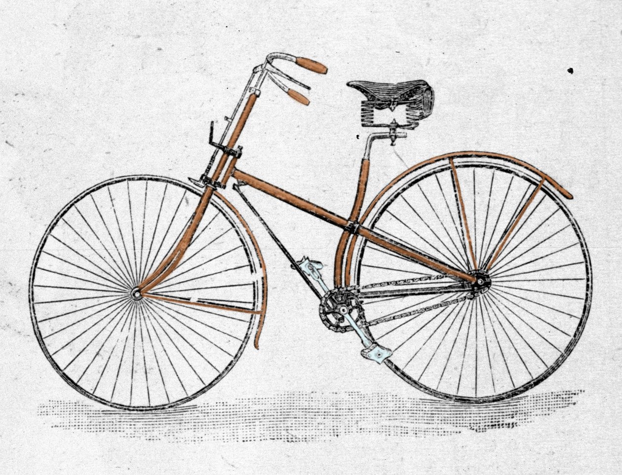 Straight body cykelmodel. af Unknown artist