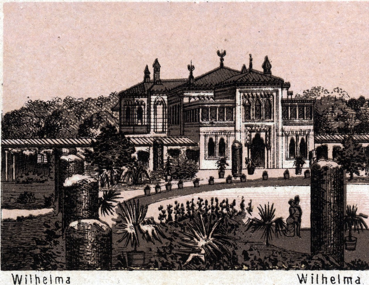 Stuttgart, Tyskland: udsigt over Wilhelma. i "" Verden illustrerer 168 visninger"" Udateret (slutningen af det 19. århundrede) af Unknown artist