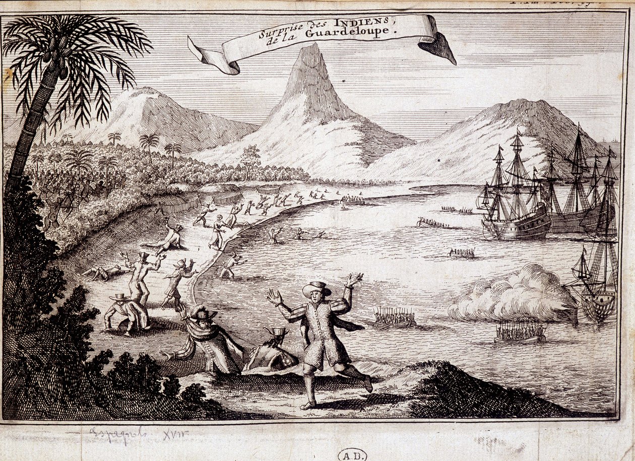 Indianernes overraskelse ved Christopher Columbus