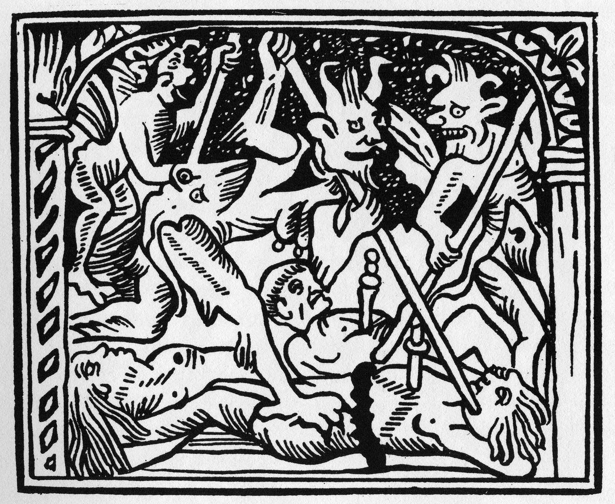 På! på! Djævle! sus dæmoner! i ""Great Calendar and Compost of the Shepherds"", Lyon af Unknown artist