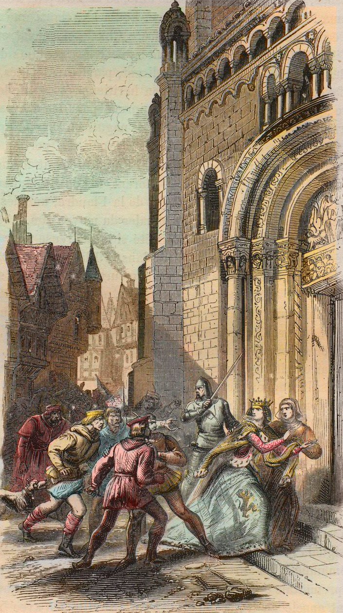 NAMUROIS-OPrøret i 1256. (Namur eller Nameur). Indgravering fra 1868 i "Histoire de Belgique fra primitiv tid til slutningen af Leopold I