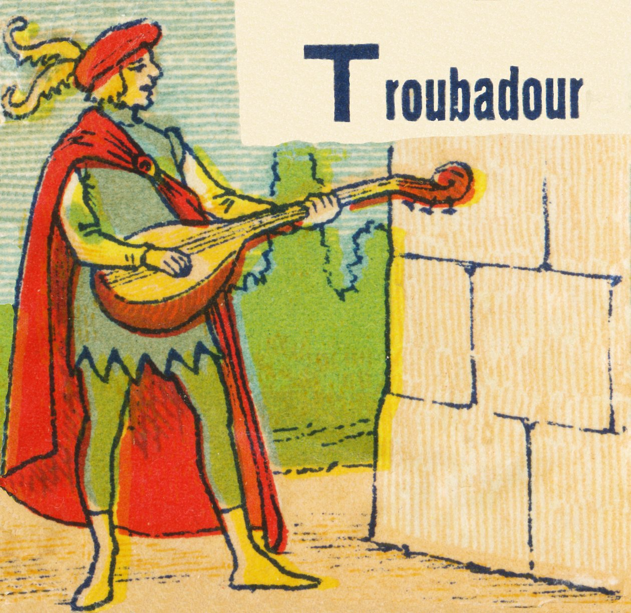 T som Troubadour af Unknown artist