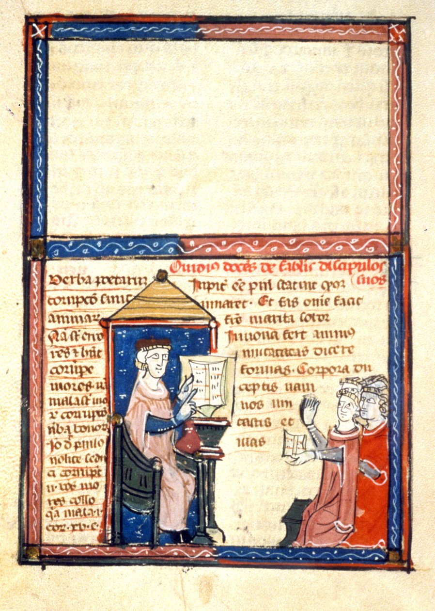 Lærer Ovid - Miniature af middelalderen (ref. 418 af Unknown artist