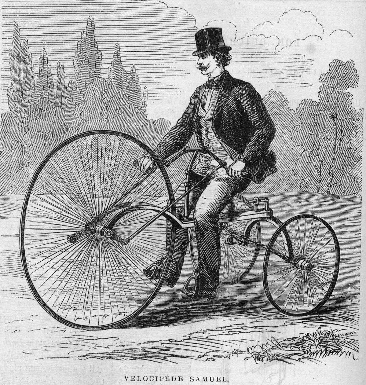 Isaac Samuels amerikanske velocipede. 1869 af Unknown artist
