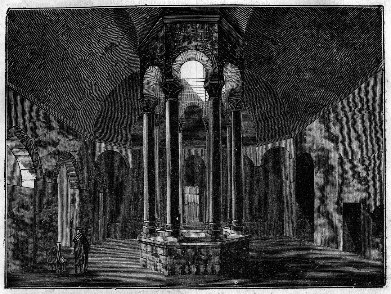 De arabiske bade i Girona (Girona) i Spanien. af Unknown artist