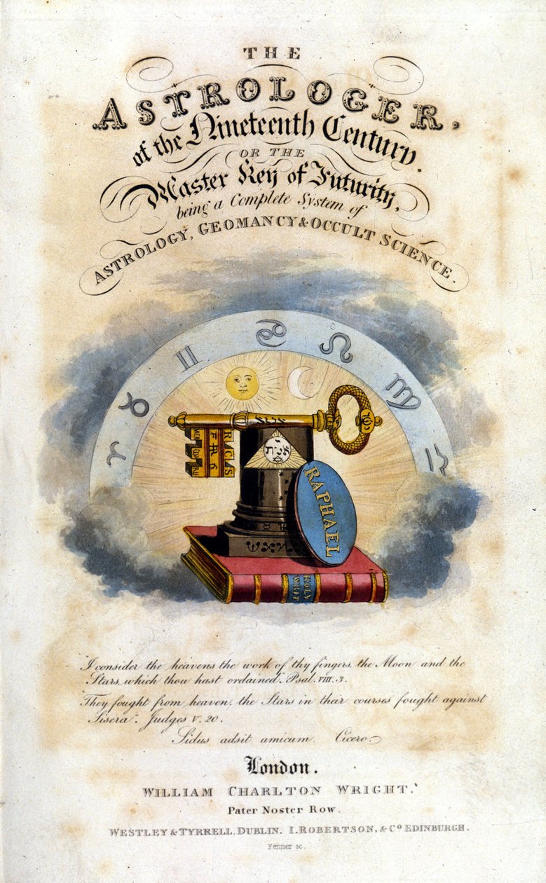 Astrologen i det nittende århundrede. Afhandling om astrologi og okkulte videnskaber. 1825. af Unknown artist