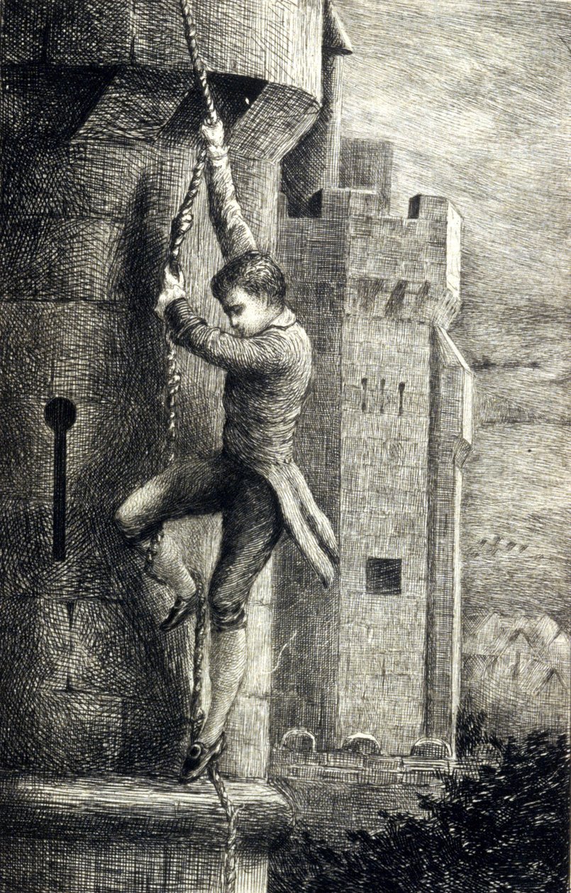 Den karteusiske parma af Stendhal. 1800-tals gravering. af Unknown artist