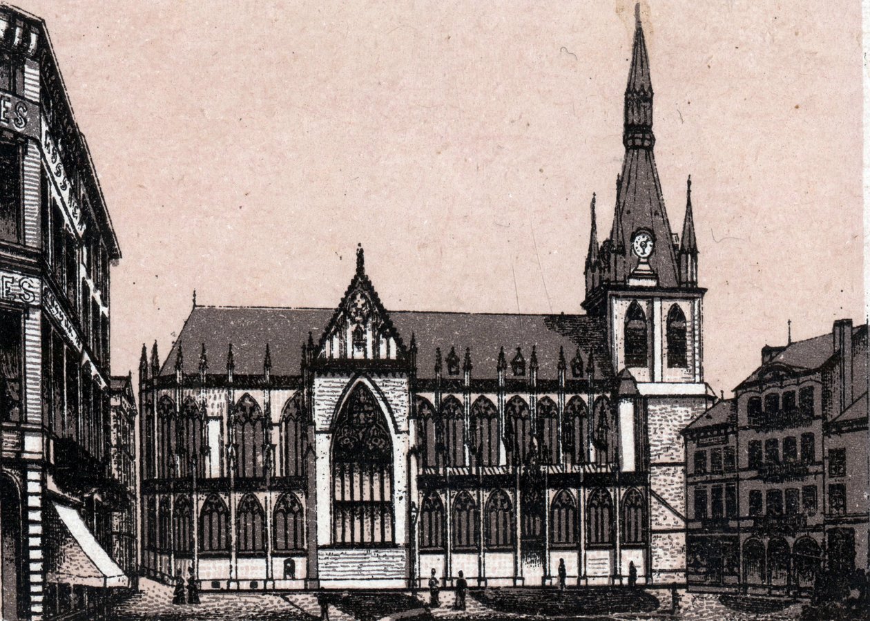 Cathedrale Saint Paul i Liege i Belgien i "Verden illustrerer 168 udsigter"" Udateret (slutningen af 1800-tallet) af Unknown artist