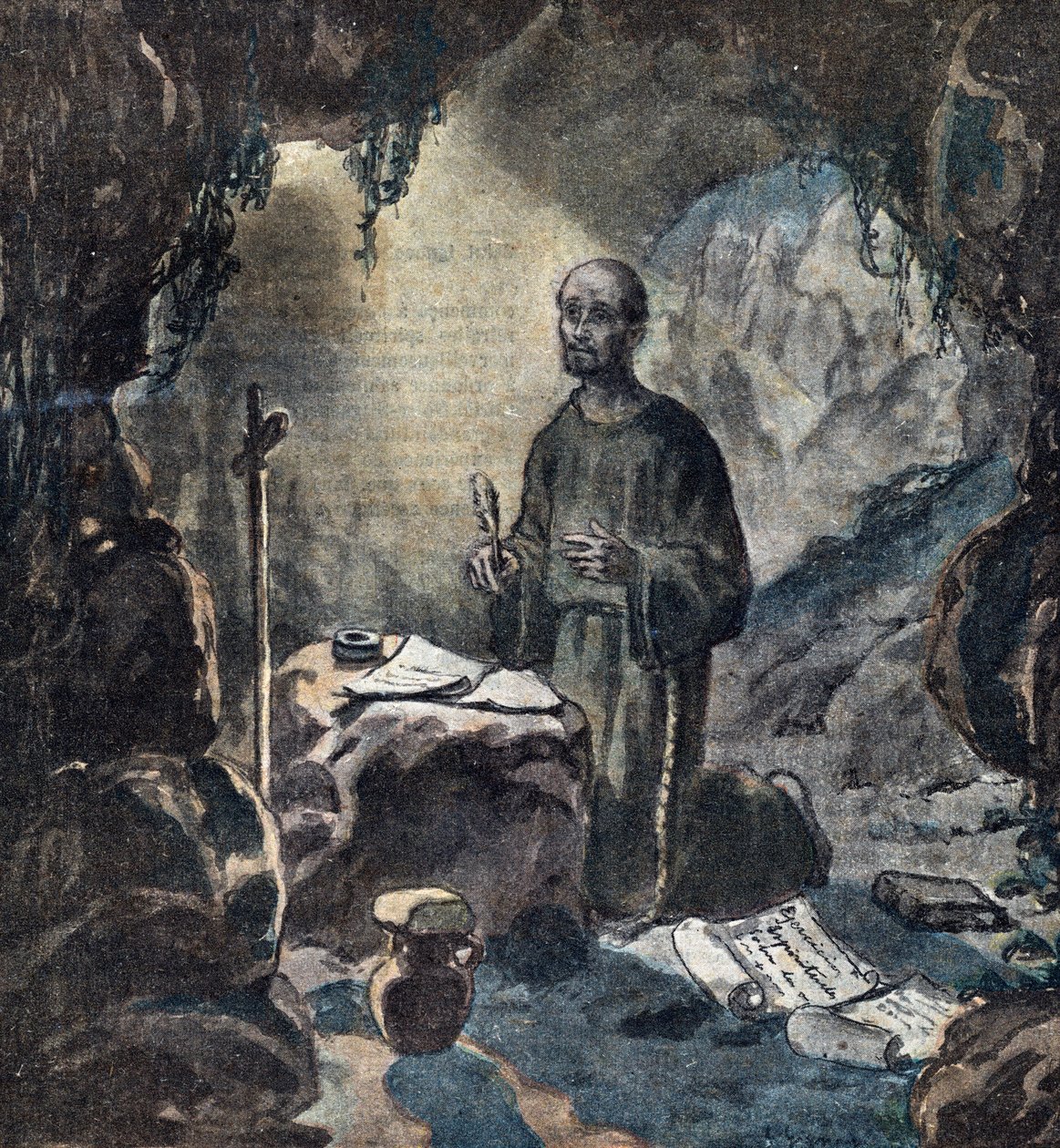 Sankt Ignatius af Loyolas (1491-1556) omvendelse i 1521 (religiøs omvendelse af Sankt Ignatius af Loyola af Unknown Artist