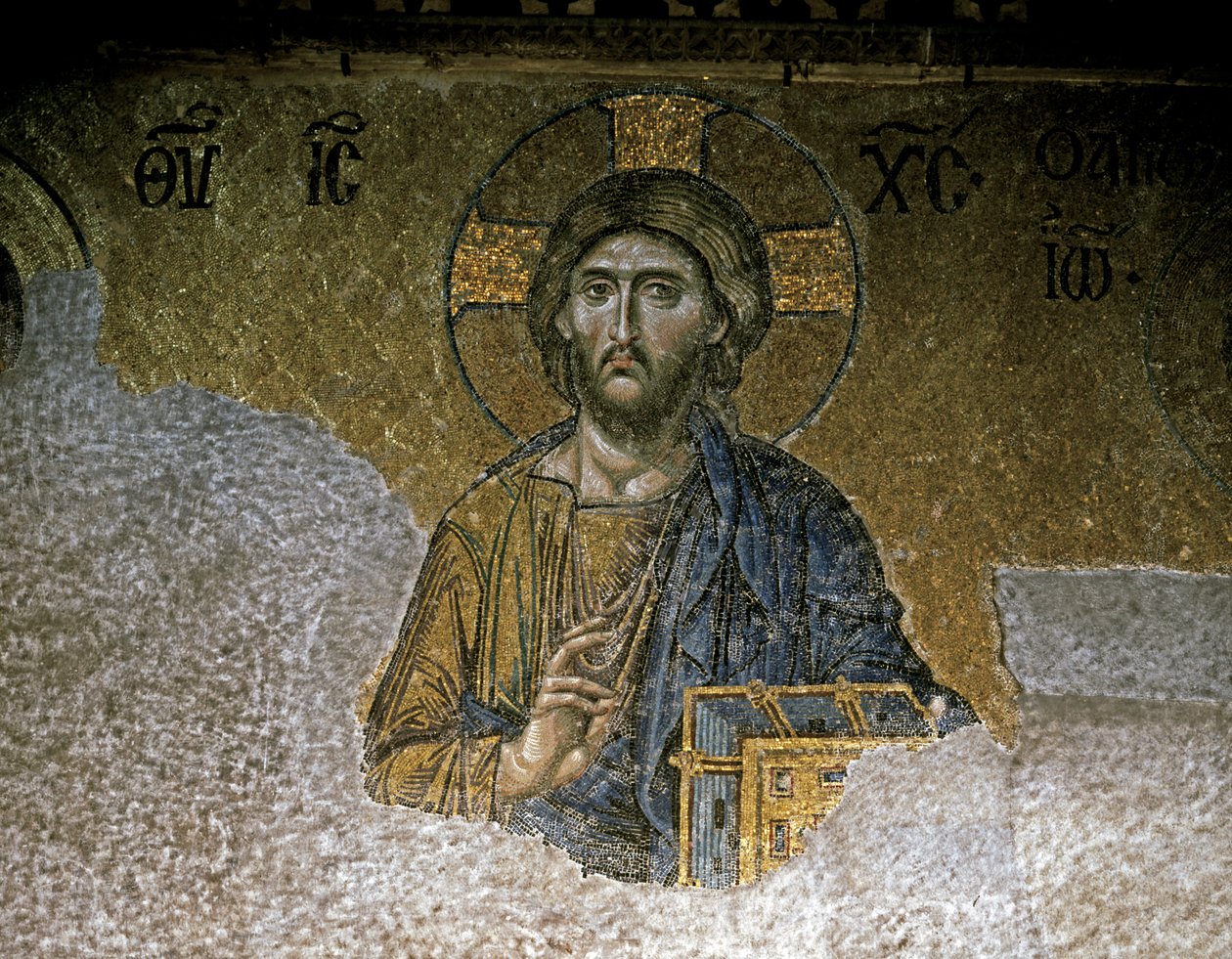 Deesis. Detalje af Kristus, midten af det 12. århundrede (mosaik) af Unknown artist