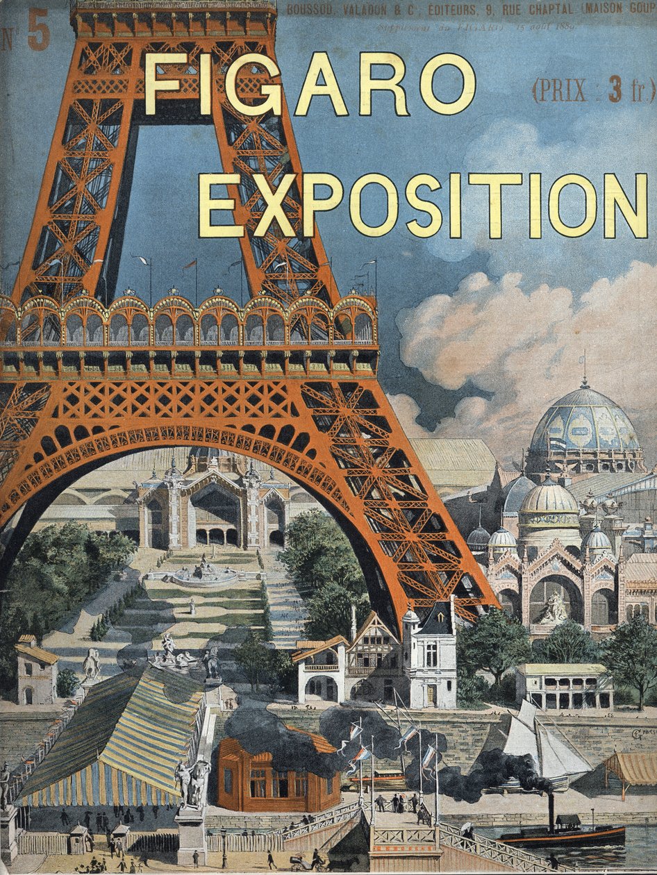 Eiffeltårnet har 1889 verdensudstillingen i Paris Forside af Figaro-tillægget af 15. august af Unknown artist