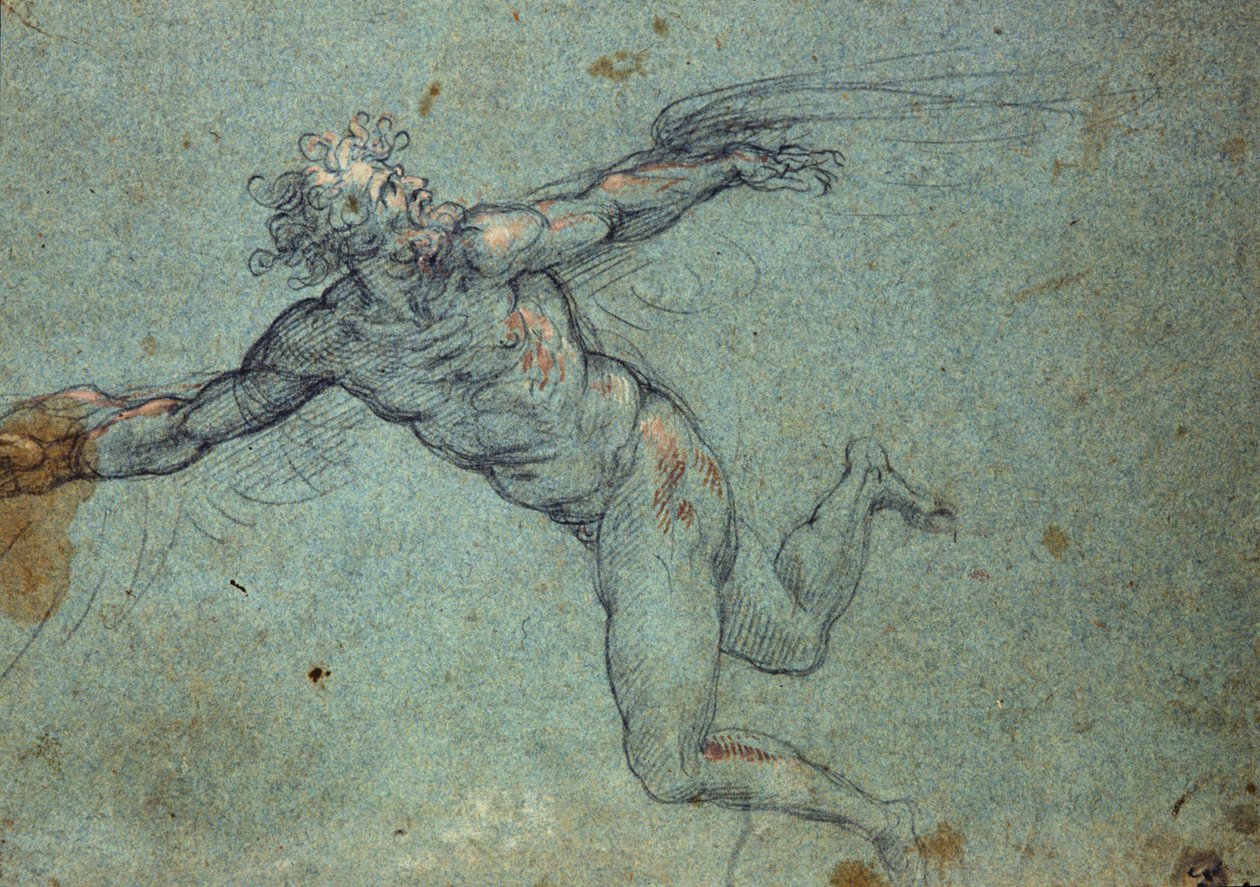 The Fall of icarus - "" The Fall of Icarus"" Tegning af det 17. århundrede af Unknown artist