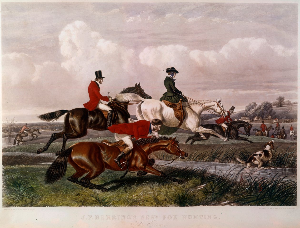 Rævejagtens gravering af John Frederick Herring (1795-1865) (ec.engl.) Privatsamling fra det 19. århundrede af Unknown artist