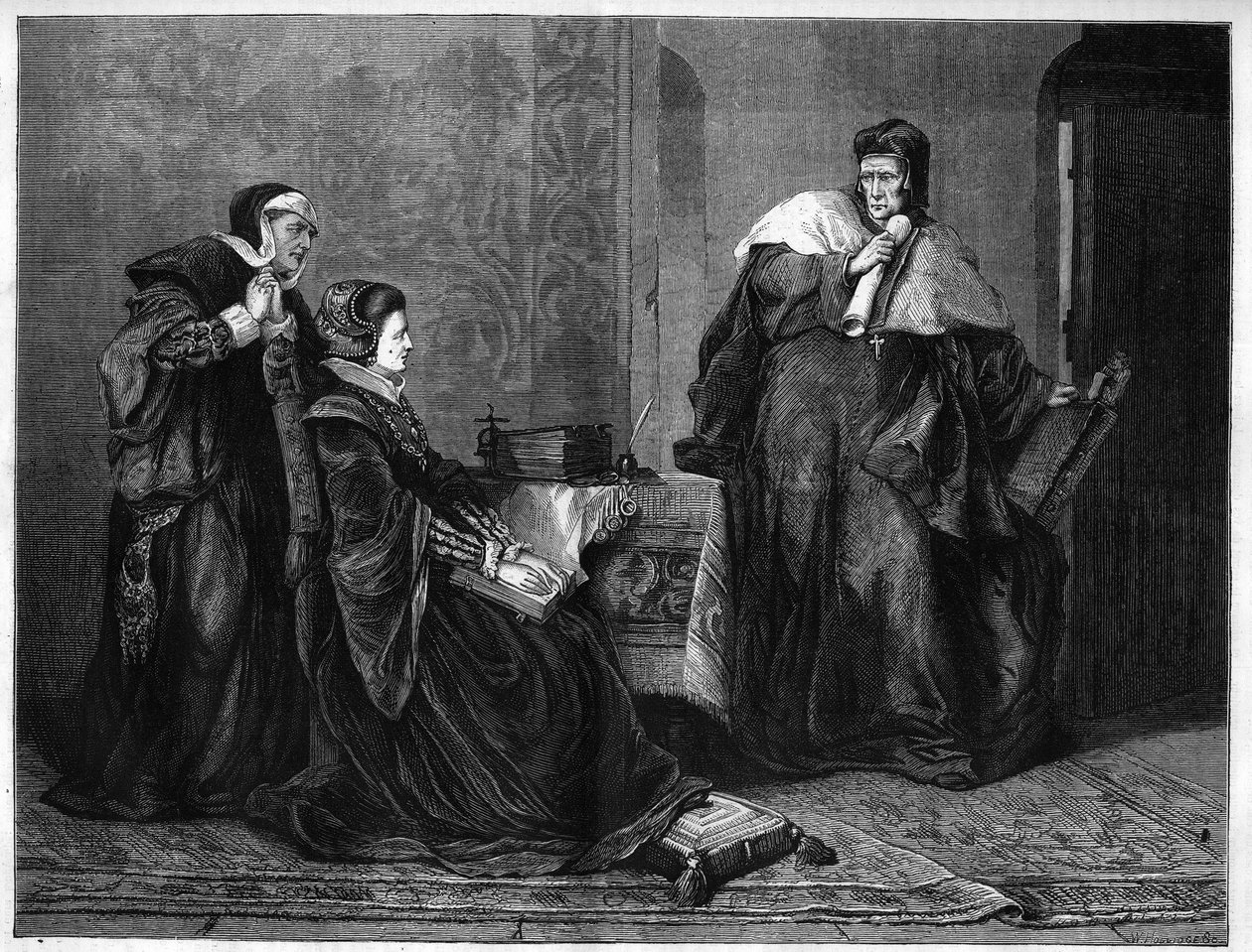 Gardiner Eveque præsenterer Lady Jeanne Gray (Jane Gray af Unknown artist