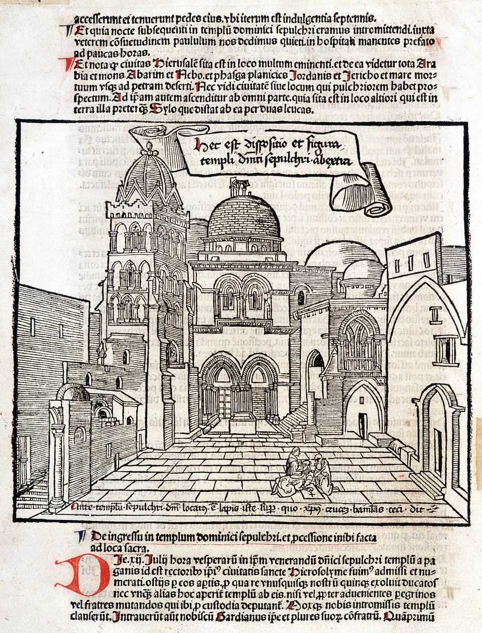 Den Hellige Grav - i "The Holy Peregrinations" af Bernard af Breydenbach af Unknown artist