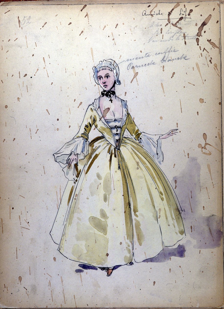 The Lady of Spades: Opera komponeret i 1890 af Piotr eller Petr Ilyich Tchaikovsky (eller Tchaikowsky) af Unknown artist