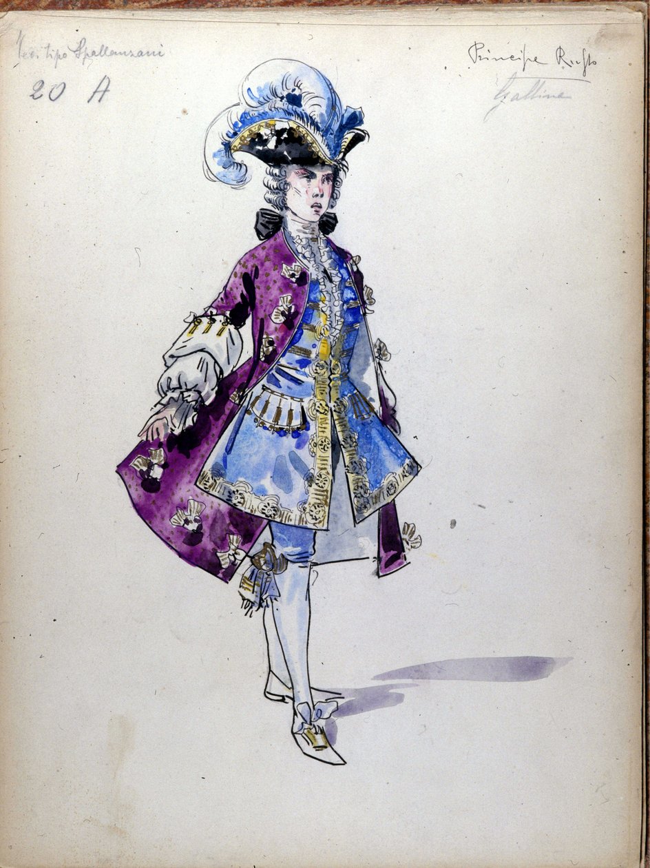 The Lady of Spades: Opera komponeret i 1890 af Piotr eller Petr Ilyich Tchaikovsky (eller Tchaikowsky) af Unknown artist